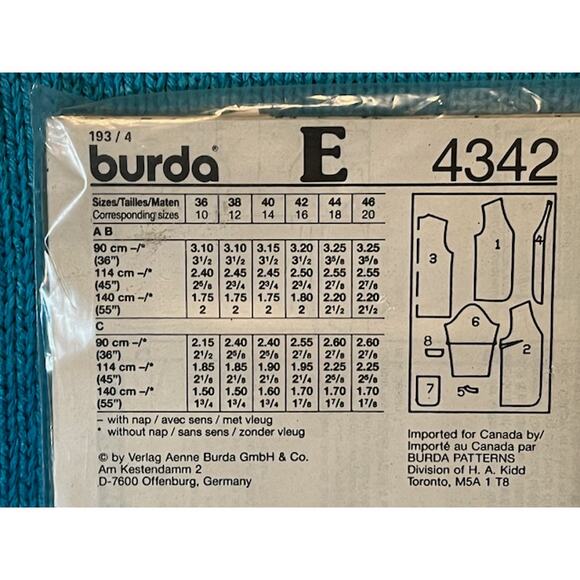Burda 4342 sewing pattern womens boxy power blazer - Picture 4 of 5